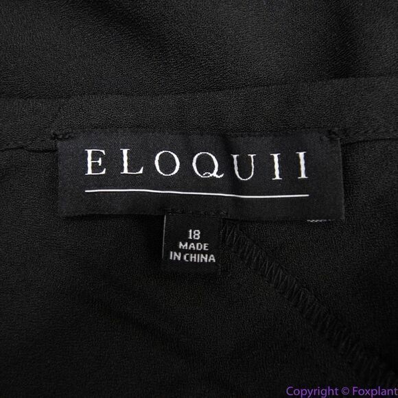 NEW Eloquii Black One Shoulder Dress with Buckle Detail, 18‎ - Picture 12 of 16